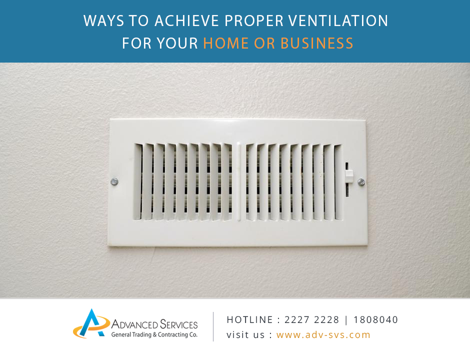 Ways To Achieve The Proper Ventilation for Your Home or Business Needs