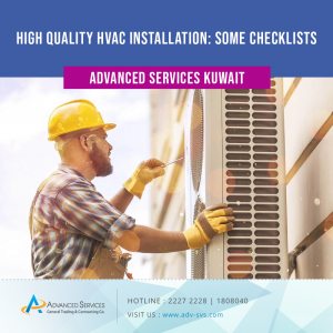 High Quality HVAC installation - Some Checklists